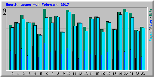 Hourly usage for February 2017