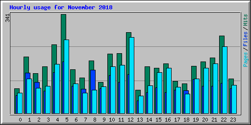 Hourly usage for November 2018