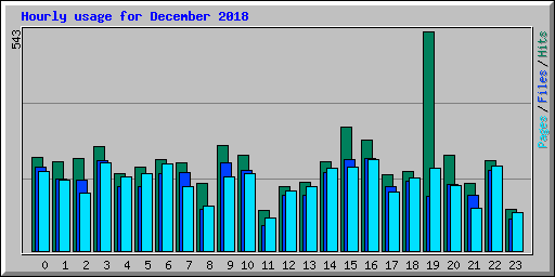 Hourly usage for December 2018