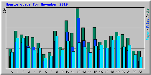 Hourly usage for November 2019