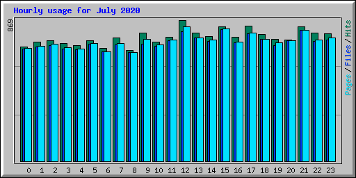 Hourly usage for July 2020