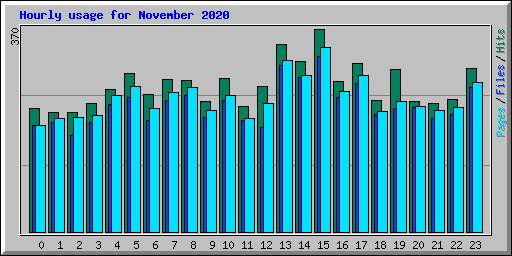Hourly usage for November 2020