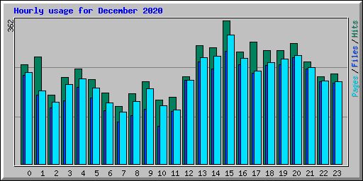 Hourly usage for December 2020